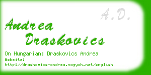 andrea draskovics business card